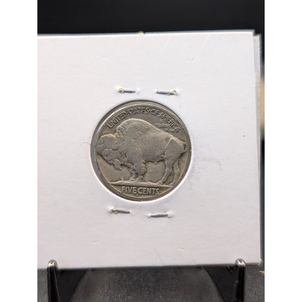Vintage 1937-S Buffalo Nickel Coin San Francisco Mint Indian Head 5 Cents Flip